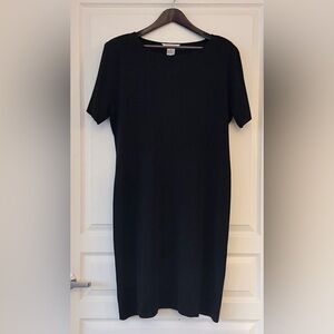 Misook Black Short Sleeve Dress